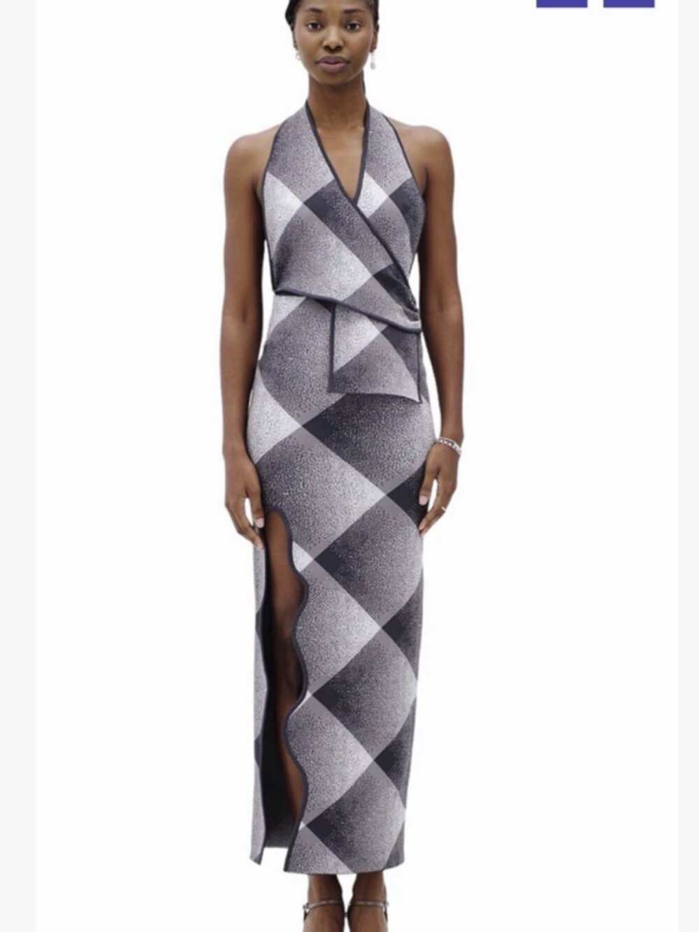 PH5 KIWI HALTER NECK WRAP DRESS